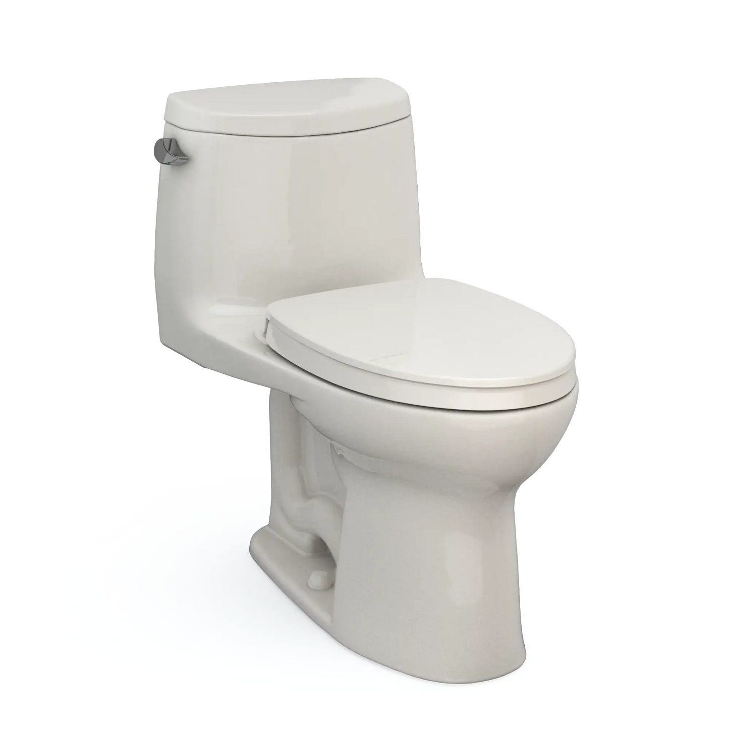 TOTO UltraMax II WASHLET+ One-Piece Elongated 1.28 GPF Universal Height Toilet with SS124 SoftClose Seat MS604124CEFG Sedona Beige