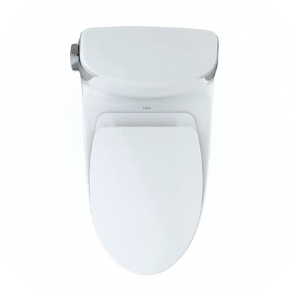 TOTO UltraMax II WASHLET+ One-Piece Elongated 1.28 GPF Universal Height Toilet with SS124 SoftClose Seat MS604124CEFG