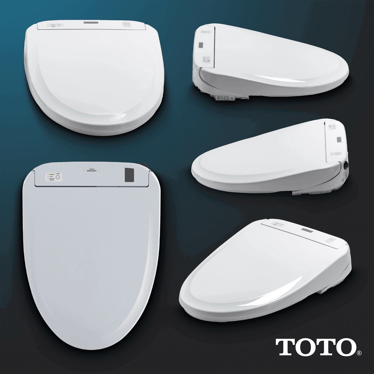 TOTO WASHLET S350e Electronic Round Bidet Toilet Seat with Wireless, Dryer & Auto Open/Close | SW583