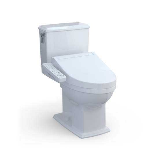 TOTO Connelly Two-Piece Dual Flush 1.28 and 0.9 GPF Universal Height Toilet and C2 Bidet Toilet Seat MW4943074CEMFG#01