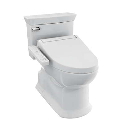 TOTO Eco Soirée 1.28 GPF Universal Height Toilet with C2 Bidet Seat MW9643074CEFG#01