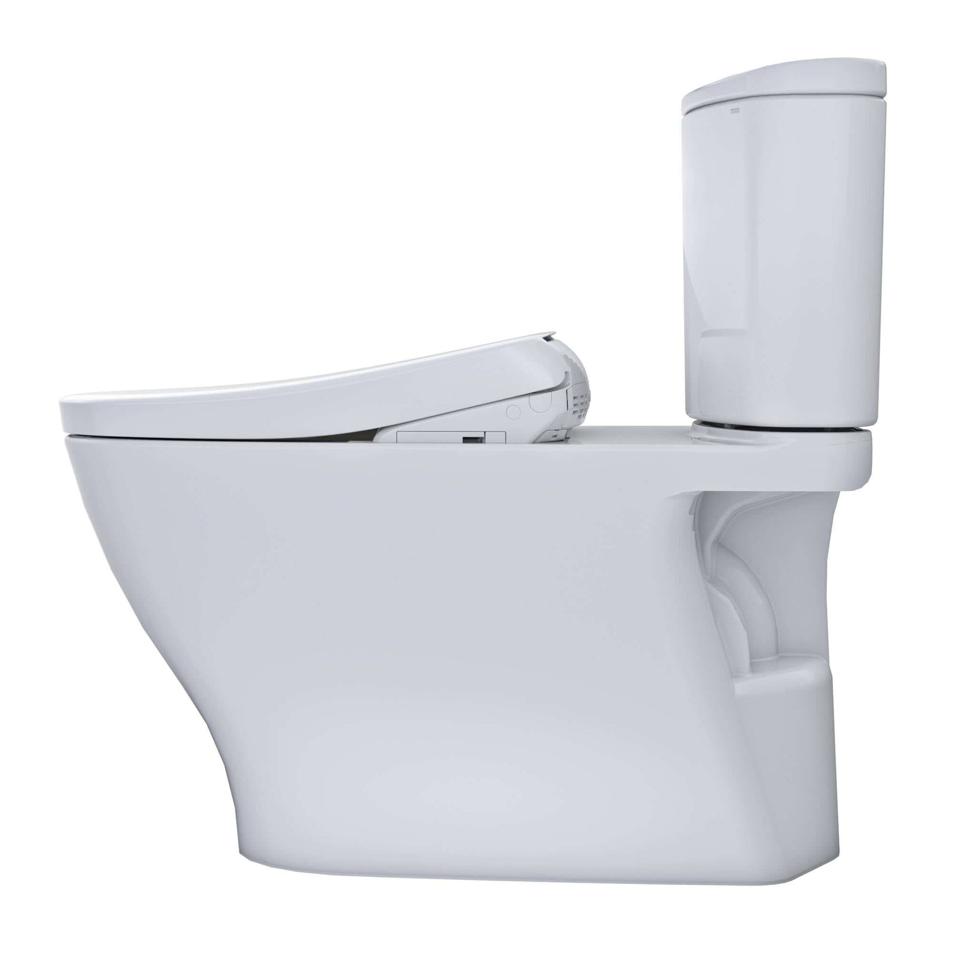 TOTO WASHLET+ Nexus Two-Piece Elongated 1.28 GPF Toilet with S7 Contemporary Bidet Seat, Cotton White - MW4424726CEFG#01