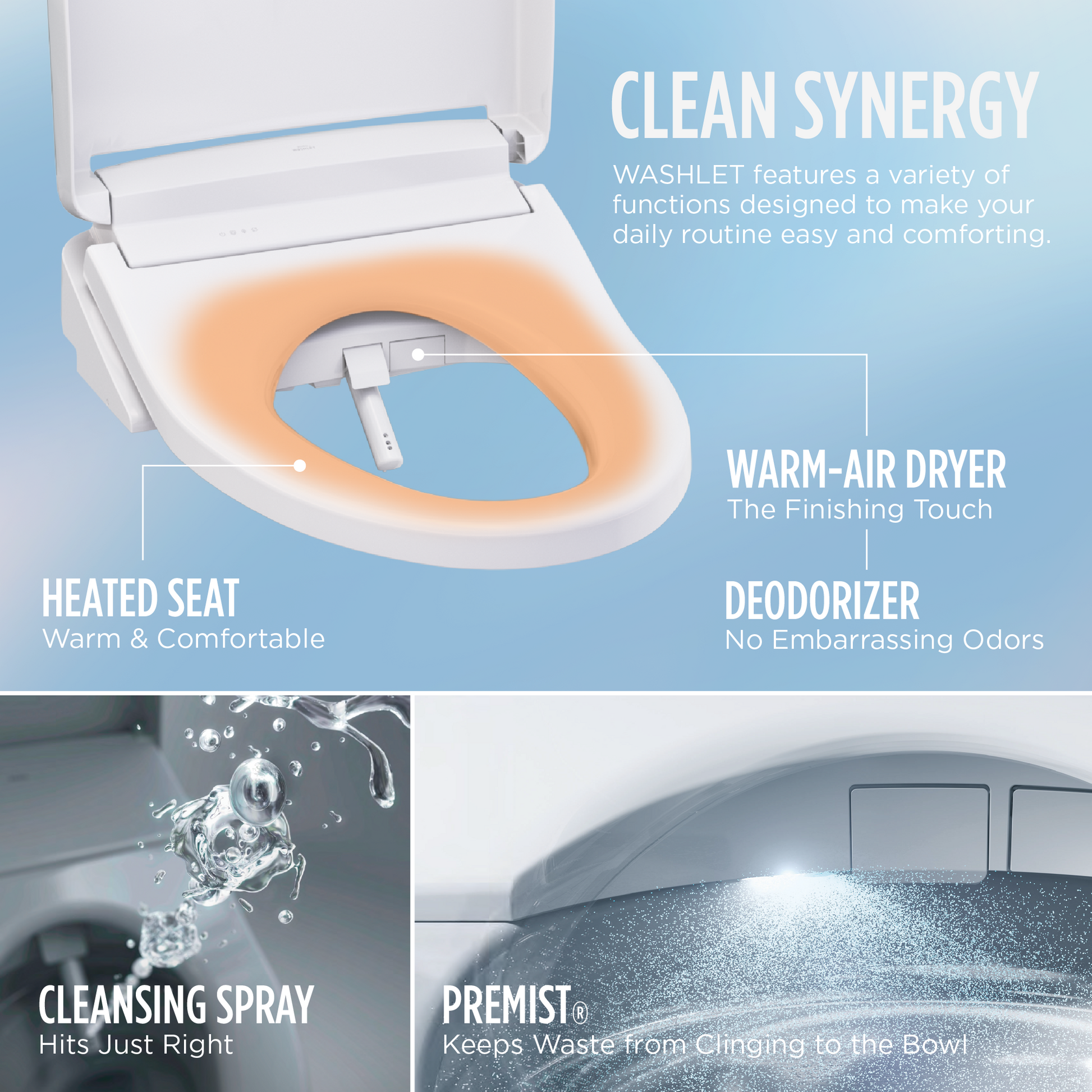TOTO Nexus WASHLET+ S5 Two-Piece Elongated 1.0 GPF Universal Height Toilet with CEFIONTECT MW4423446CUFG#01