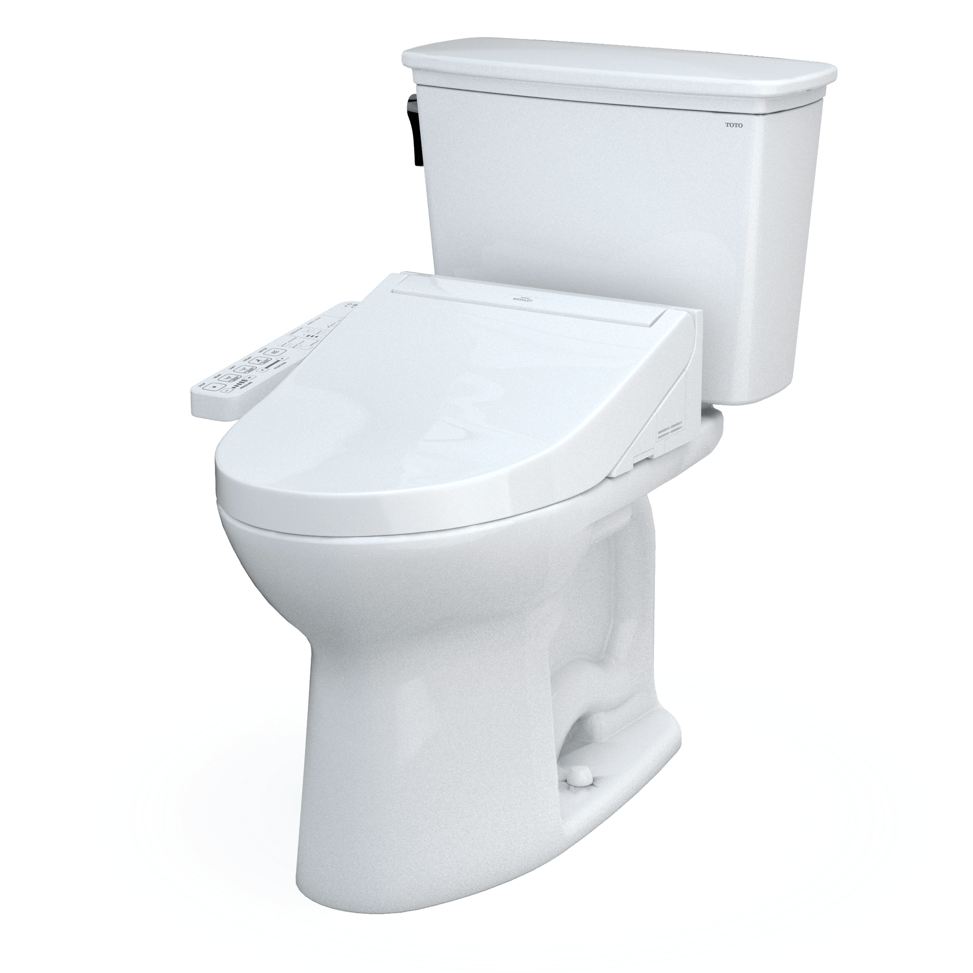 TOTO Drake Transitional Two-Piece 1.28 GPF Universal Height Toilet with C2 Bidet Seat MW7863074CEFG.10#01