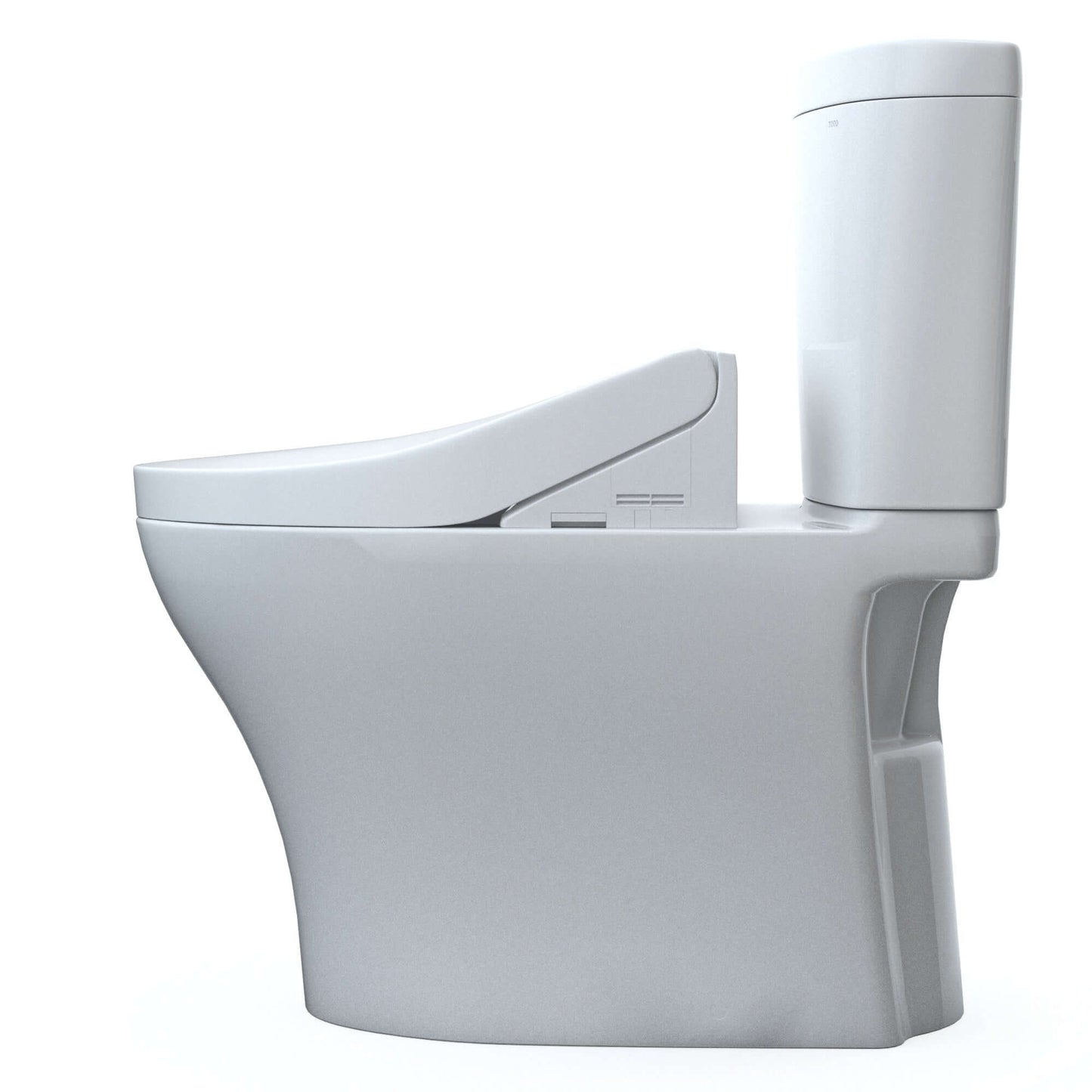 TOTO WASHLET+ Aquia IV ARC Two-Piece Elongated Dual Flush 1.28/0.9 GPF Toilet with C5 Bidet Seat, Cotton White - MW4483084CEMFGN#01