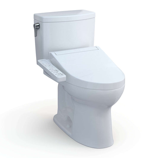 TOTO Drake II 1G Two-Piece 1.0 GPF Universal Height Toilet with C2 Bidet Seat MW4543074CUFG#01