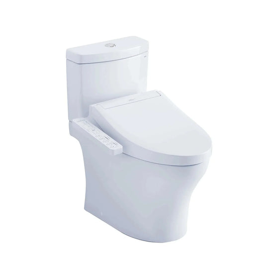 TOTO Aquia IV Two-Piece Dual Flush 1.28 and 0.9 GPF Standard Height Toilet with C2 Bidet Seat MW4463074CEMGN#01