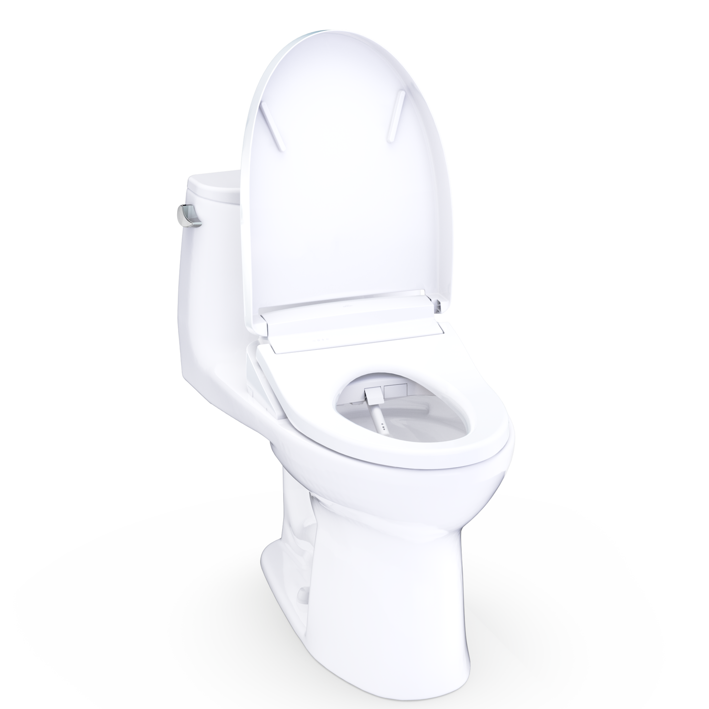 TOTO Ultramax WASHLET+ S5 One-Piece Elongated 1.28 GPF Universal Height Toilet with CEFIONTECT MW6083446CEFG#01