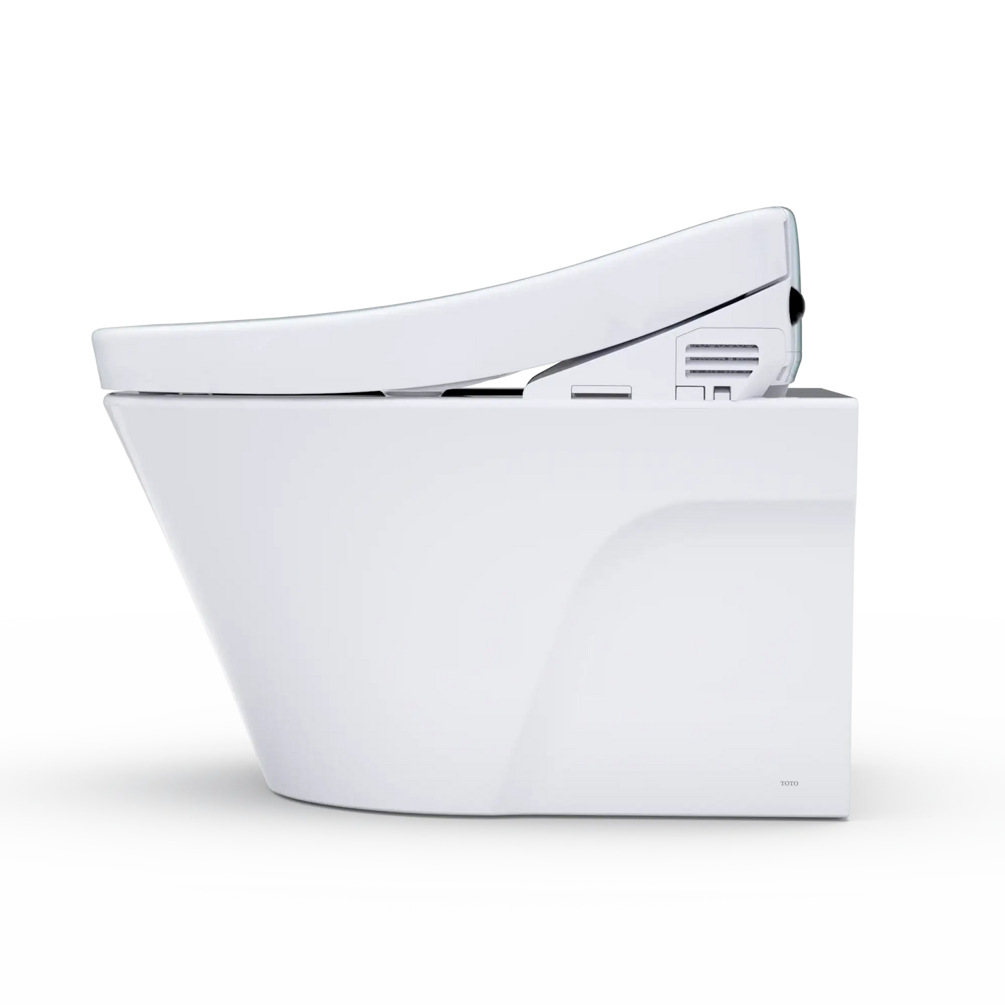 TOTO AP Wall-Hung Toilet and WASHLET S5 and DuoFit In-Wall 0.9 and 1.28 GPF Dual-Flush Tank System, Matte Silver CWT4263446CMFG#MS