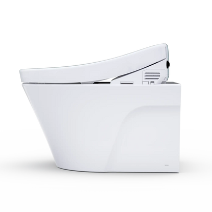 TOTO AP Wall-Hung Toilet and WASHLET S5 and DuoFit In-Wall 0.9 and 1.28 GPF Dual-Flush Tank System, Matte Silver CWT4263446CMFG#MS