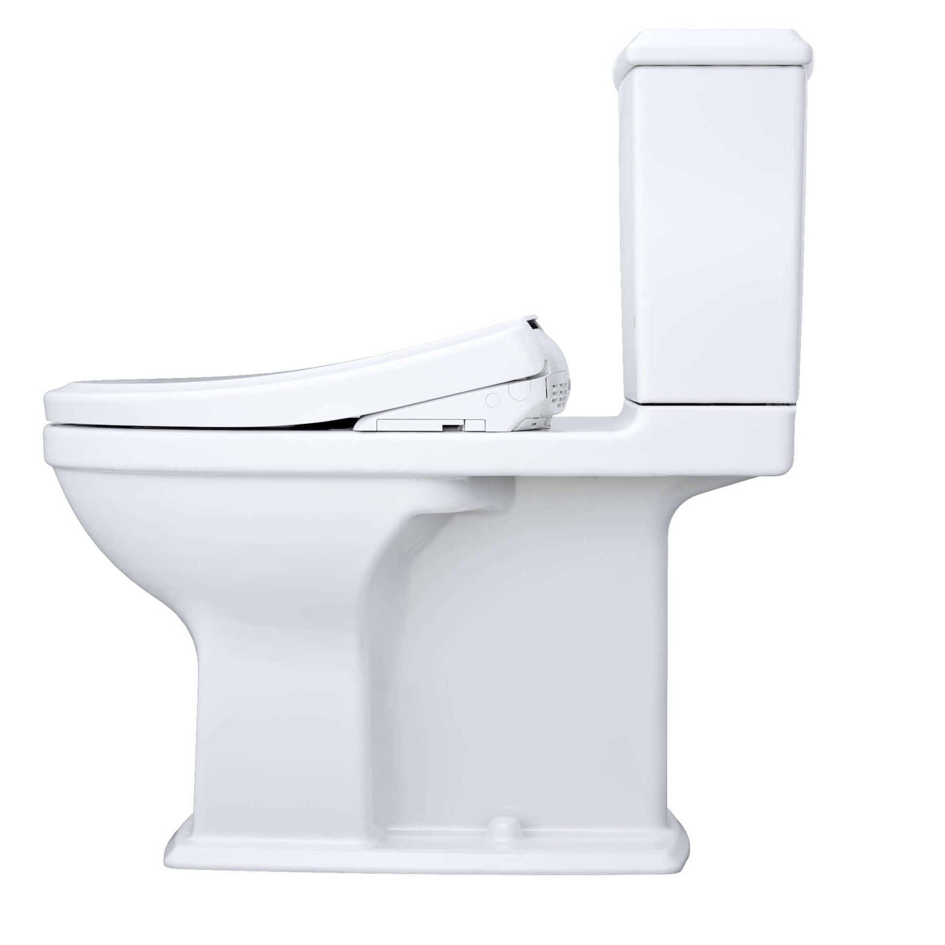 TOTO WASHLET+ Connelly Two-Piece Elongated Dual Flush 1.28 and 0.9 GPF Toilet and Classic WASHLET S7 Classic Bidet Seat, Cotton White - MW4944724CEMFG#01