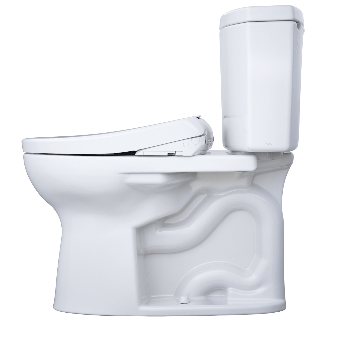 TOTO Drake II 1G Two-Piece 1.0 GPF Universal Height Toilet and S7A Bidet Seat MW4544736CUFG#01