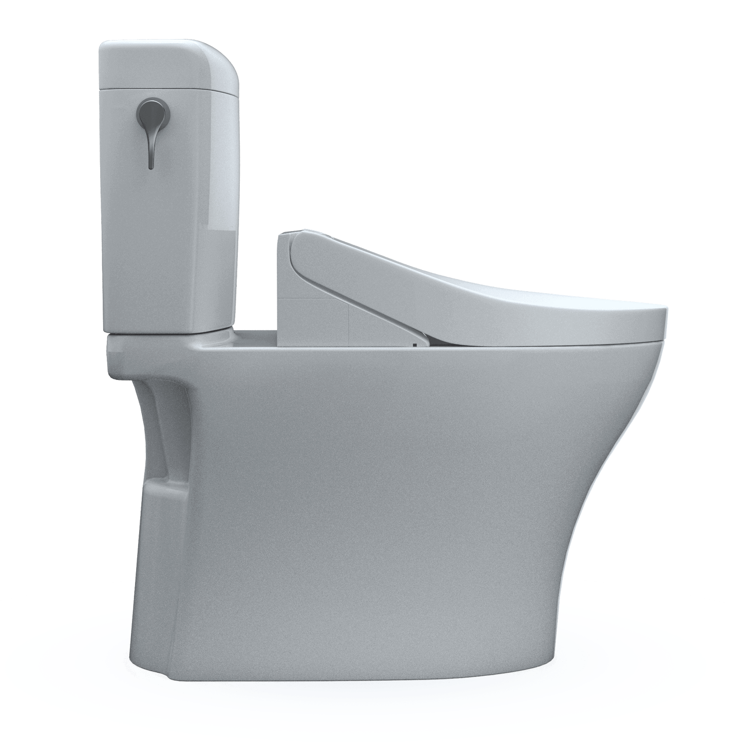 TOTO WASHLET+ Aquia IV Cube Universal Height Two-Piece Dual Flush 1.28 and 0.9 GPF Toilet with C5 Bidet Seat - MW4363084CEMFGN#01