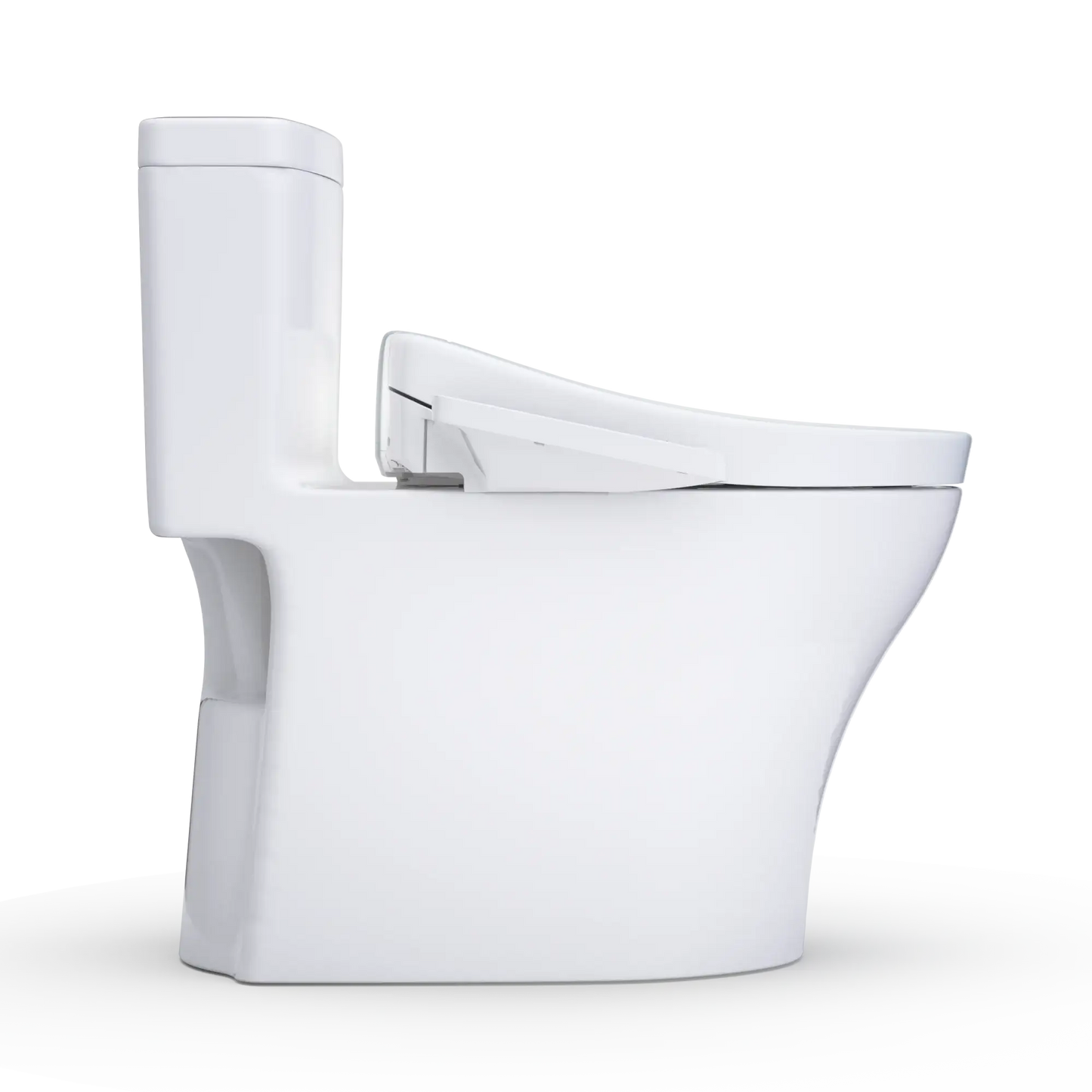 TOTO Aquia IV Two-Piece Dual Flush 1.28 and 0.9 GPF Universal Height Toilet with S2 Bidet Toilet Seat MW6463346CEMFGN#01