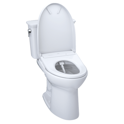 TOTO Drake Transitional Two-Piece 1.28 GPF Standard Height Toilet with S7 Contemporary Bidet Seat MW7864726CEG#01