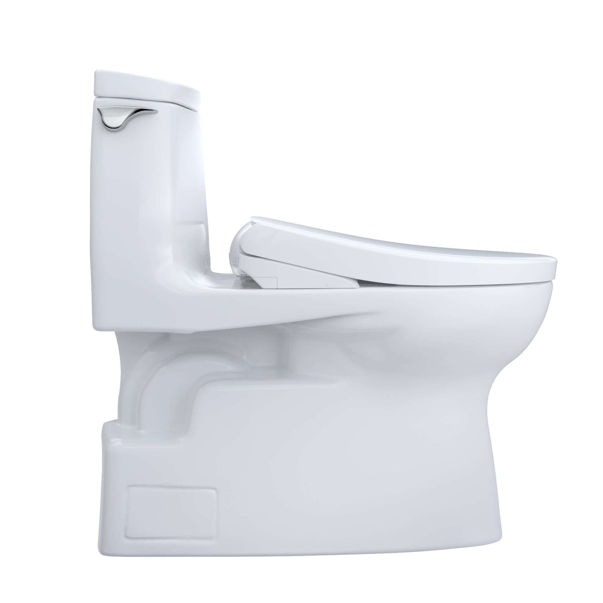 TOTO Carlyle II One-Piece 1.28 GPF Universal Height Toilet with S7A Contemporary Bidet Seat MW6144736CEFG#01