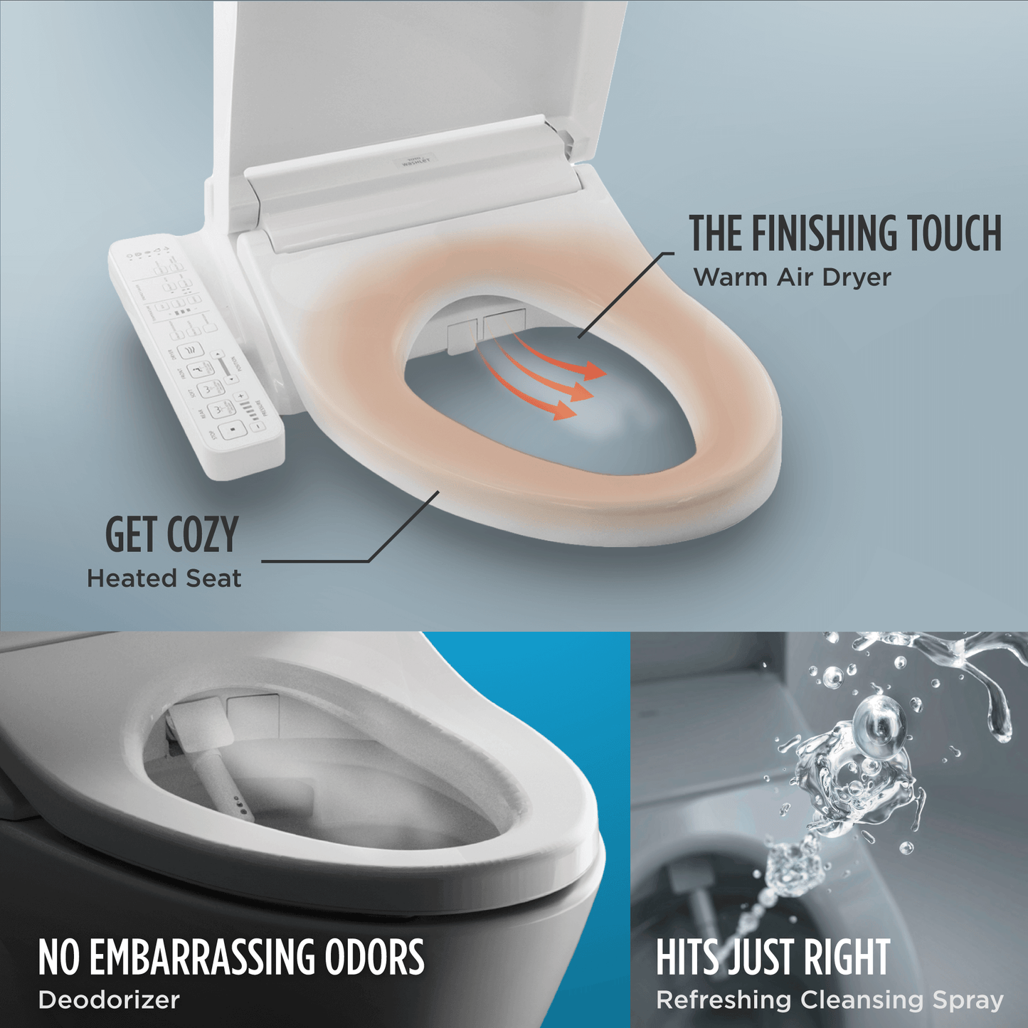 TOTO Eco Guinevere 1.28 GPF Universal Height Toilet with C2 Bidet Seat MW9743074CEFG#01