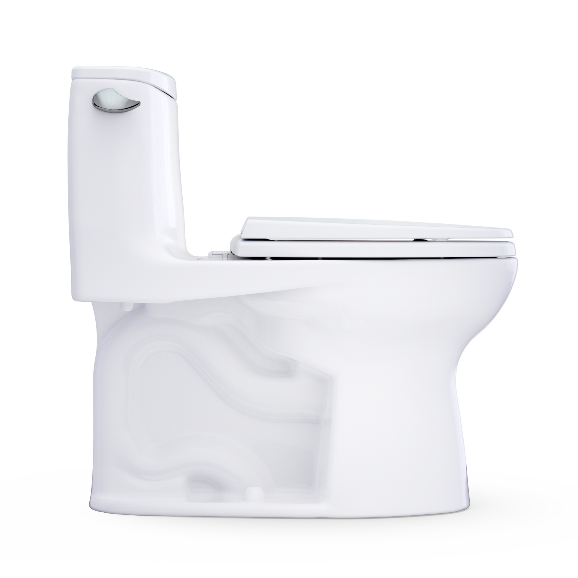 TOTO Ultramax One-Piece Toilet Right Side Profile Seat Open