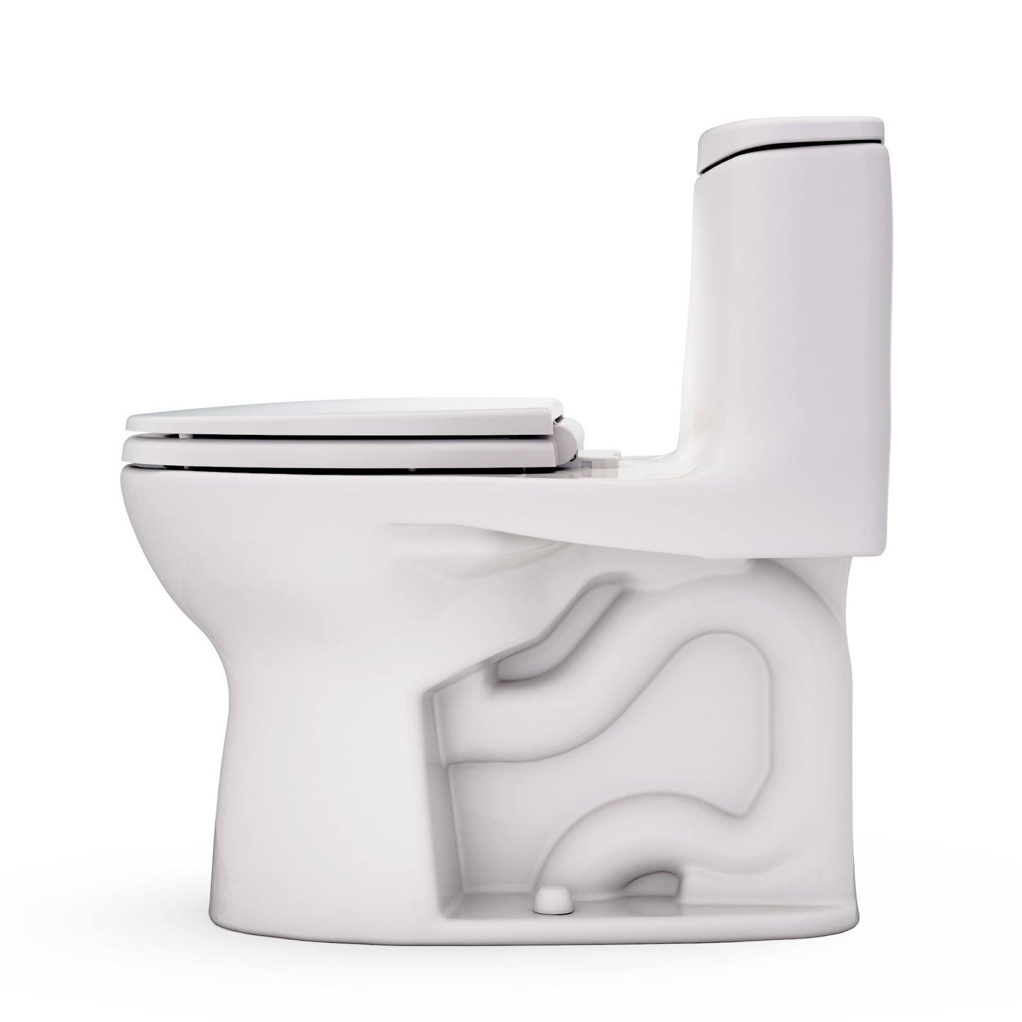 TOTO Ultramax One-Piece Round 1.28 GPF WASHLET+ Ready Universal Height Toilet with CEFIONTECT MS603113CEFG#12