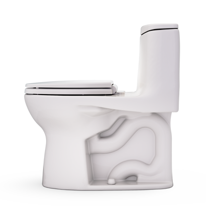 TOTO Ultramax One-Piece Round 1.28 GPF WASHLET+ Ready Universal Height Toilet with CEFIONTECT MS603113CEFG#12