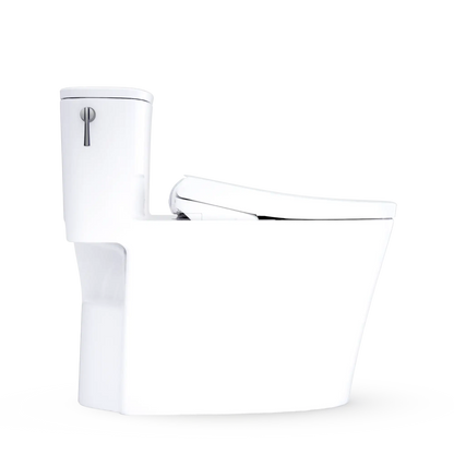 TOTO Aurora WASHLET+ S7A One-Piece Elongated 1.28 GPF Universal Height Toilet MW6864736CEFG#01