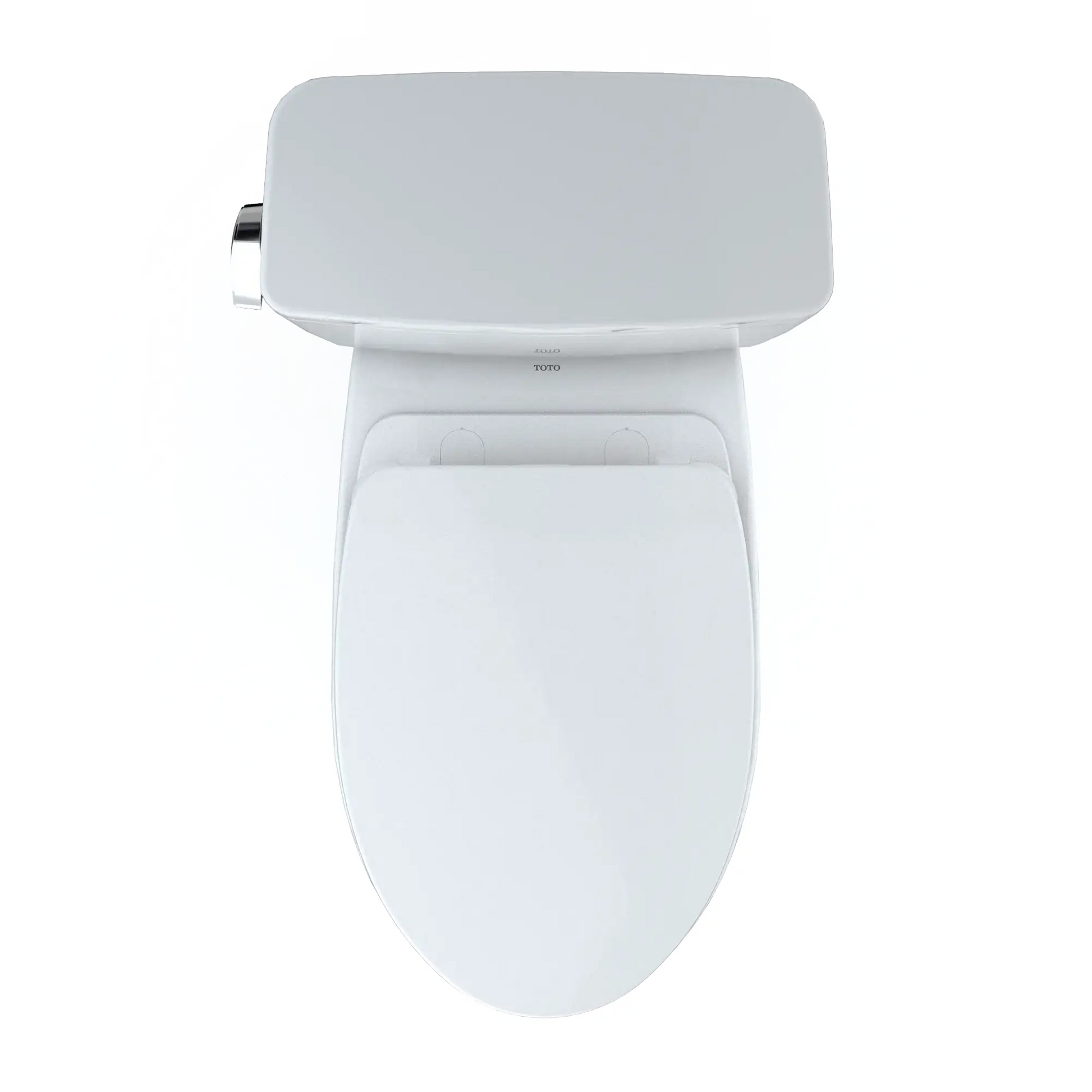 TOTO Drake Two-Piece Elongated 1.6 GPF Universal Height TORNADO FLUSH Toilet with CEFIONTECT and SoftClose Seat, WASHLET+ Ready, Cotton White MS776124CSFG