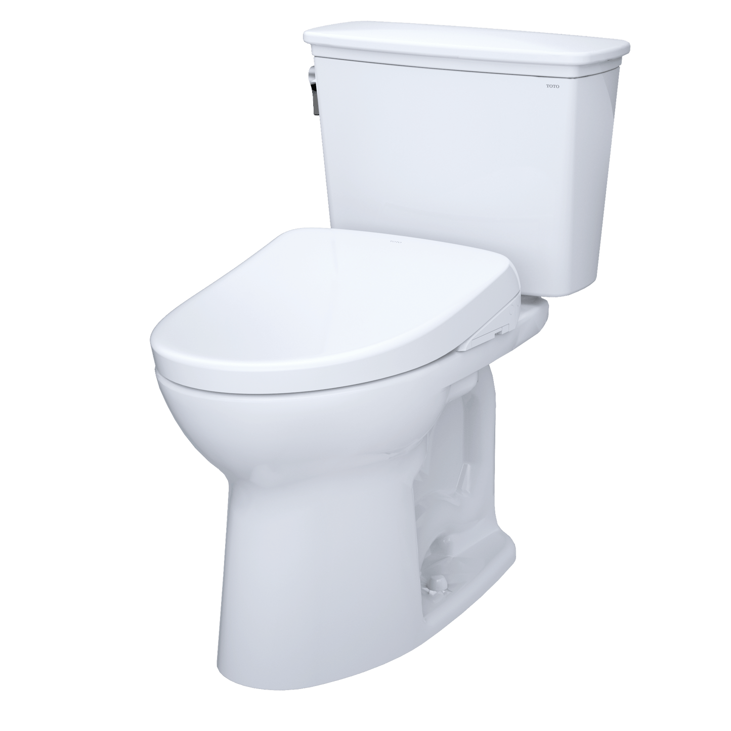 TOTO Drake Transitional Two-Piece 1.28 GPF Standard Height Toilet with S7 Contemporary Bidet Seat MW7864726CEG#01