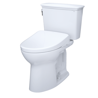 TOTO Drake Transitional Two-Piece 1.28 GPF Standard Height Toilet with S7 Contemporary Bidet Seat MW7864726CEG#01