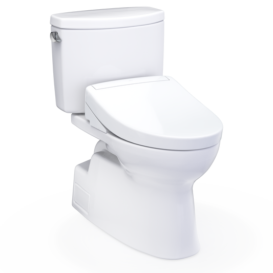 TOTO Vespin II Two-Piece 1.28 GPF Universal Height Toilet with S7A Bidet Seat MW4744736CEFG#01