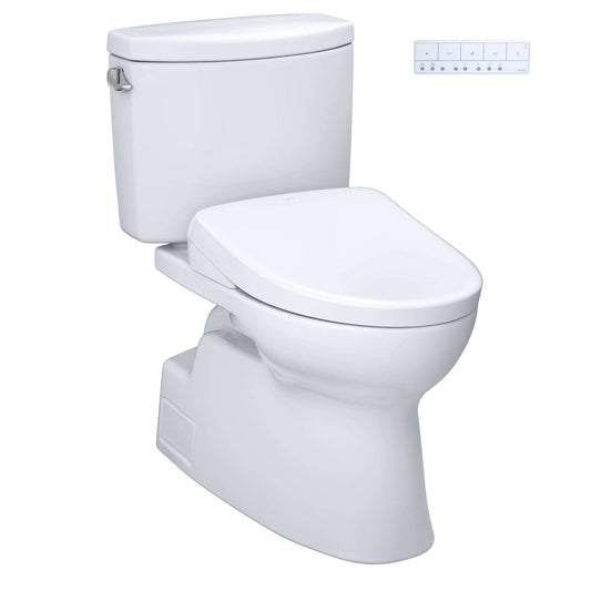 TOTO Vespin II 1.28 GPF Universal Height Toilet with S7 Contemporary Bidet Seat MW4744726CEFG#01