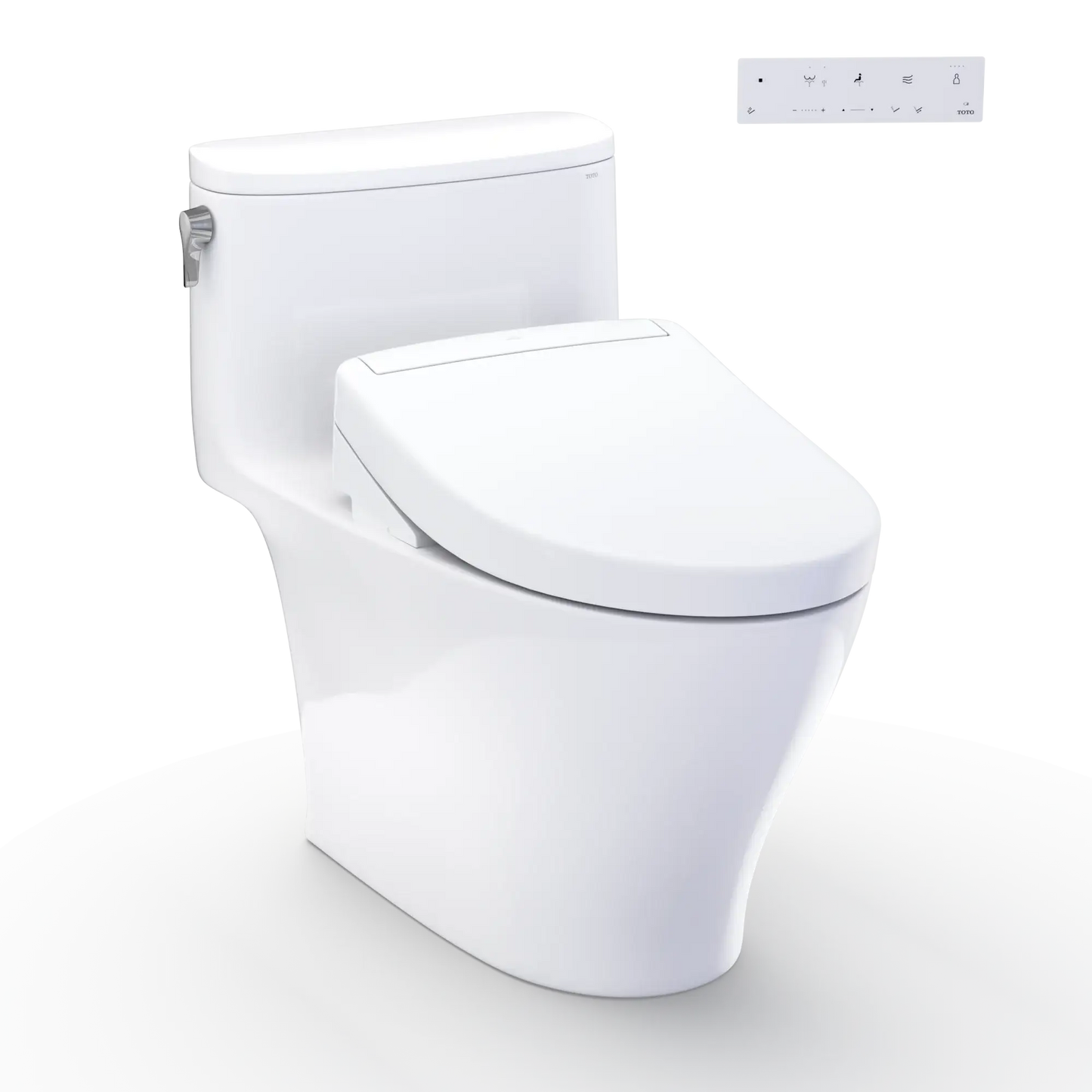 TOTO Nexus WASHLET+ S5 Two-Piece Elongated 1.0 GPF Universal Height Toilet with CEFIONTECT MW6423446CUFG#01