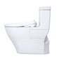 TOTO WASHLET+ Legato One-Piece Elongated 1.28 GPF Toilet and Contemporary WASHLET S7 Contemporary Bidet Seat, Cotton White - MW6244726CEFG#01