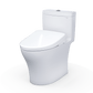 TOTO Aquia IV One-Piece Dual Flush 1.28 and 0.9 GPF Universal Height Toilet with S7 Bidet Seat MW6464726CEMFGNA#01