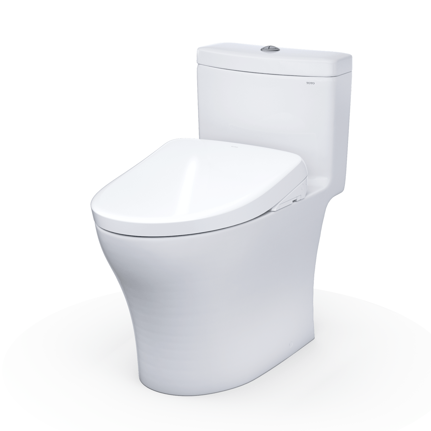 TOTO Aquia IV One-Piece Dual Flush 1.28 and 0.9 GPF Universal Height Toilet with S7 Bidet Seat MW6464726CEMFGNA#01