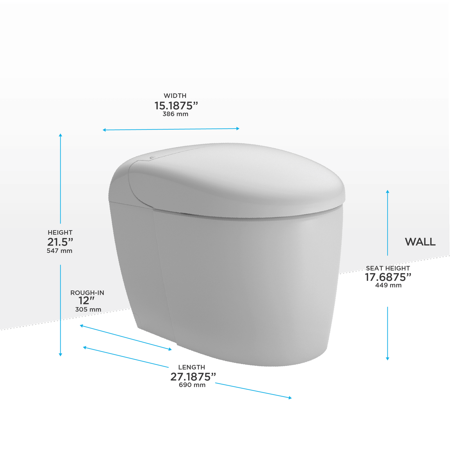 NEOREST RS DUAL FLUSH TOILET 1.0 GPF & 0.8 GPF MS8341CUMFG#01