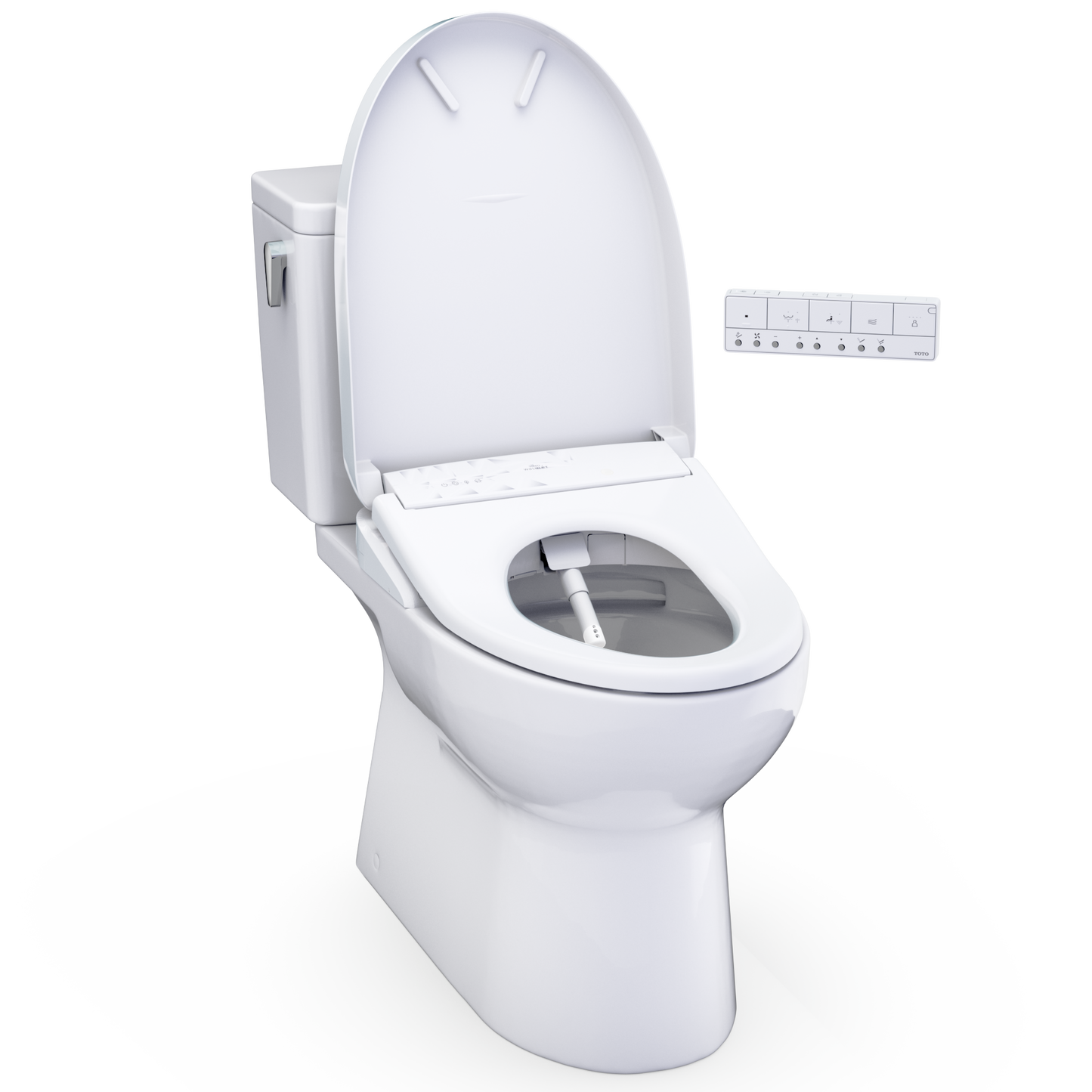TOTO Glaston WASHLET+ S7A Two-Piece Elongated 1.28 GPF Universal Height Toilet MW4724736CEFG#01