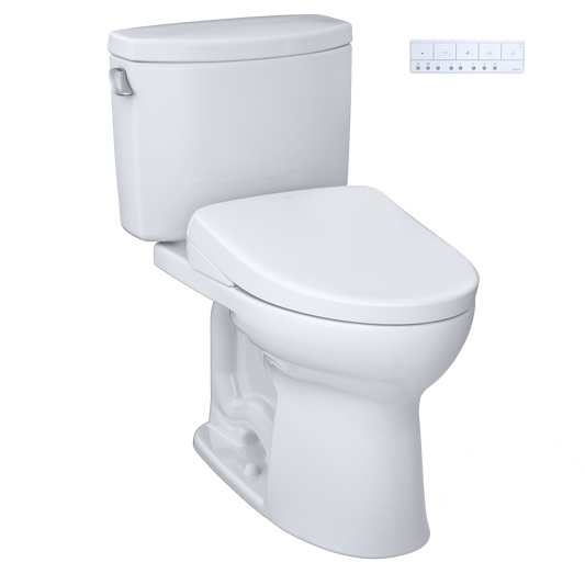 TOTO Drake II 1G Two-Piece 1.0 GPF Universal Height Toilet and S7A Bidet Seat MW4544736CUFG#01