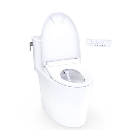 TOTO Aurora 1G WASHLET+ S7A One-Piece Elongated 1.0 GPF Universal Height Toilet MW6864736CUFG#01
