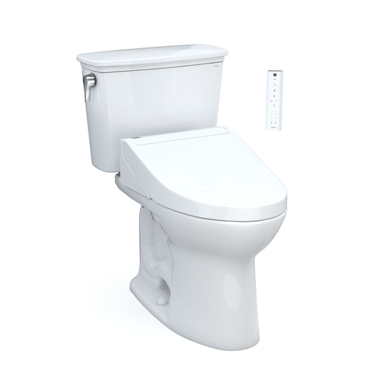 TOTO Drake Transitional Two-Piece 1.28 GPF Standard Height Toilet with C5 Bidet Seat MW7863084CEG#01