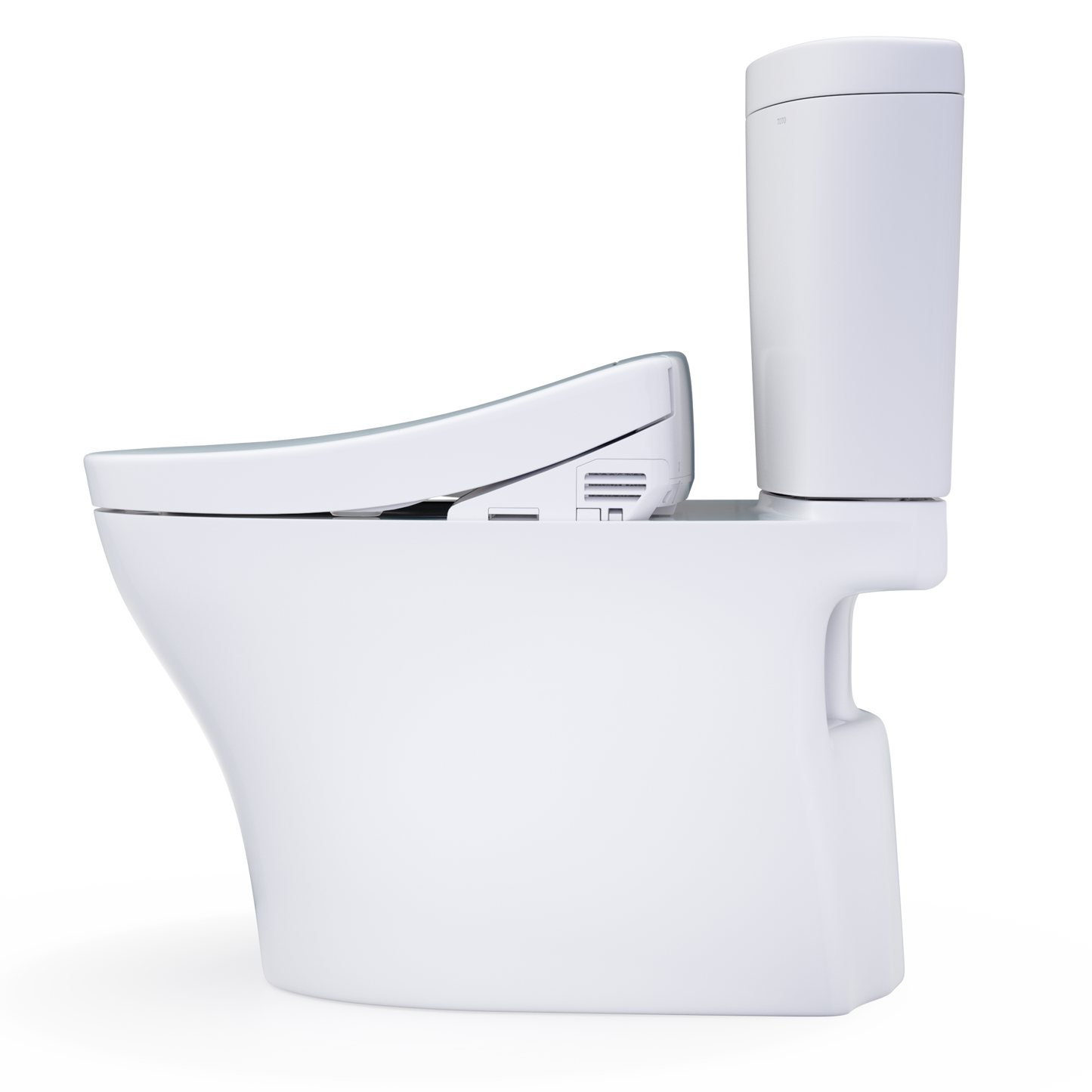TOTO Aquia WASHLET+ S2 Two-Piece Dual Flush 1.28|0.9 GPF Universal Height Toilet with CEFIONTECT MW4483346CEMFGN#01