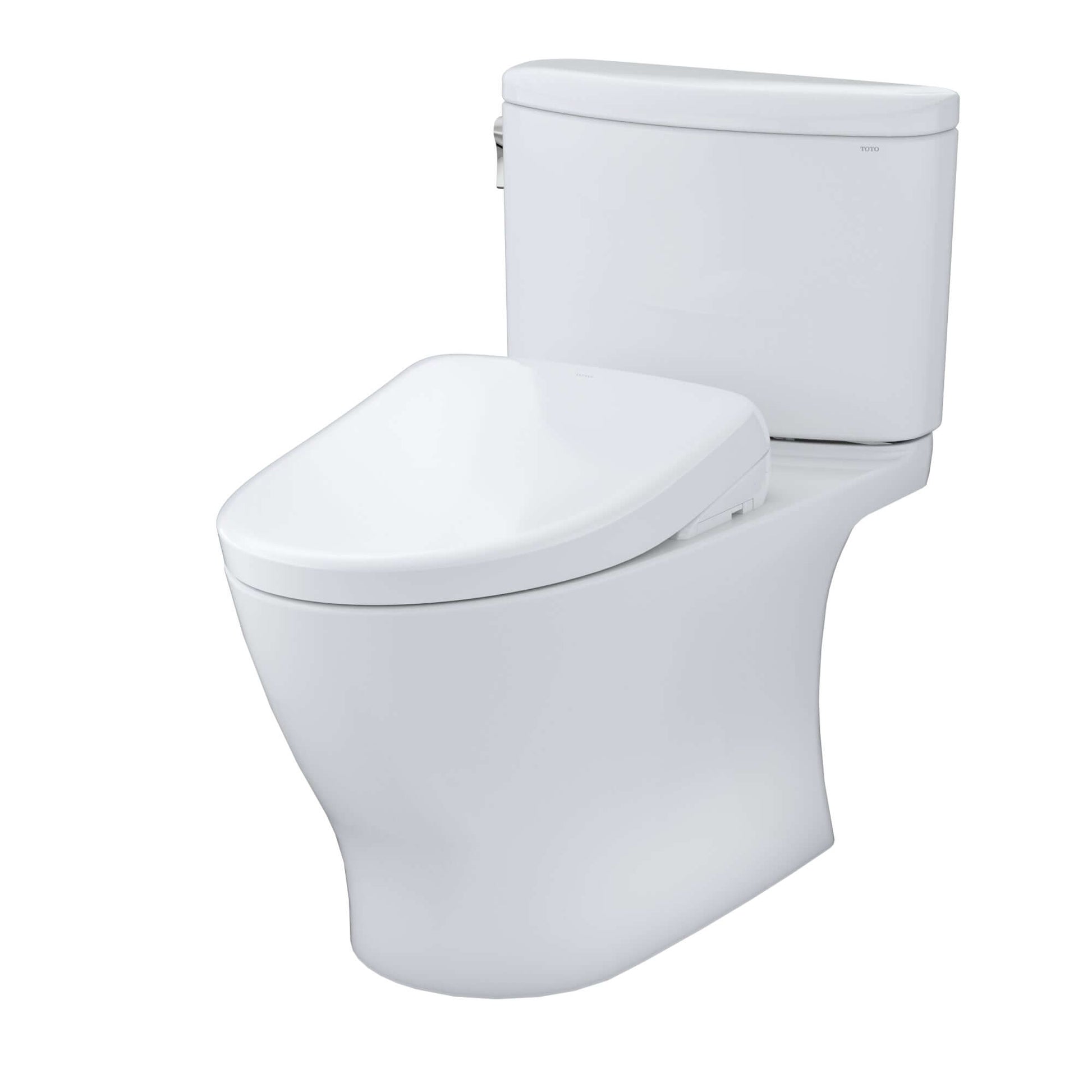 TOTO WASHLET+ Nexus Two-Piece Elongated 1.28 GPF Toilet with S7 Contemporary Bidet Seat, Cotton White - MW4424726CEFG#01