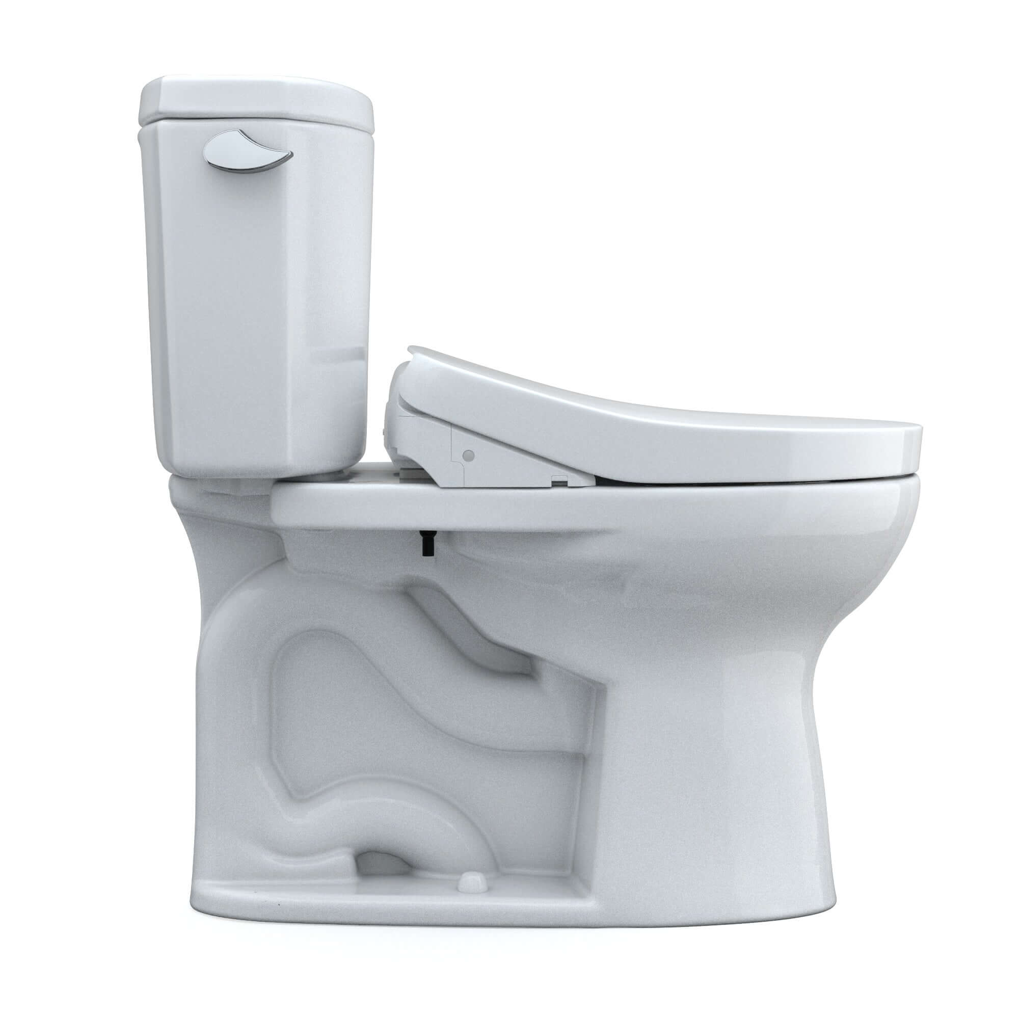 TOTO WASHLET+ Drake II Two-Piece 1.28 GPF Universal Height Toilet S550e Contemporary Bidet Seat, Cotton White - MW4543056CEFG(A)#01