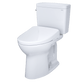 TOTO WASHLET+ Drake Two-Piece Elongated 1.28 GPF Universal Height Toilet with S7A Contemporary Bidet Seat - MW7764736CEFG#01