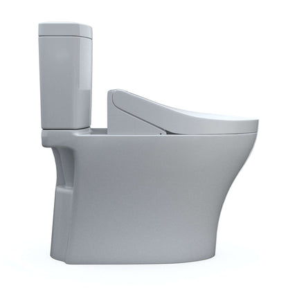 TOTO WASHLET+ Aquia IV Two-Piece Dual Flush 1.28/0.9 GPF Standard Height Toilet WASHLET C5 Bidet Seat - MW4463084CEMGN#01