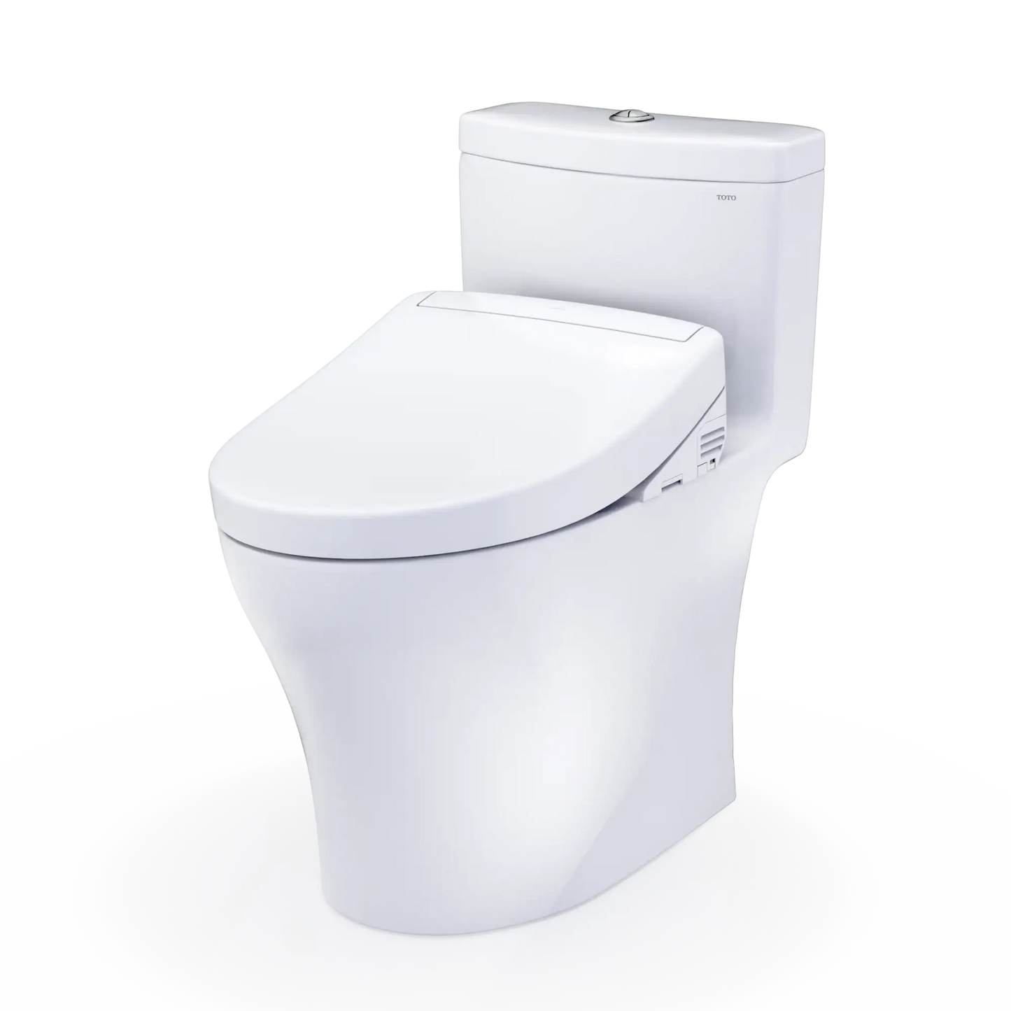 TOTO Aquia IV One-Piece Dual Flush 1.28 and 0.9 GPF Universal Height Toilet and S5 Bidet Seat MW6463446CEMFGN#01