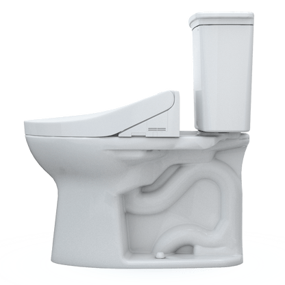 TOTO Drake Transitional Two-Piece 1.28 GPF Universal Height Toilet with C2 Bidet Seat MW7863074CEFG.10#01