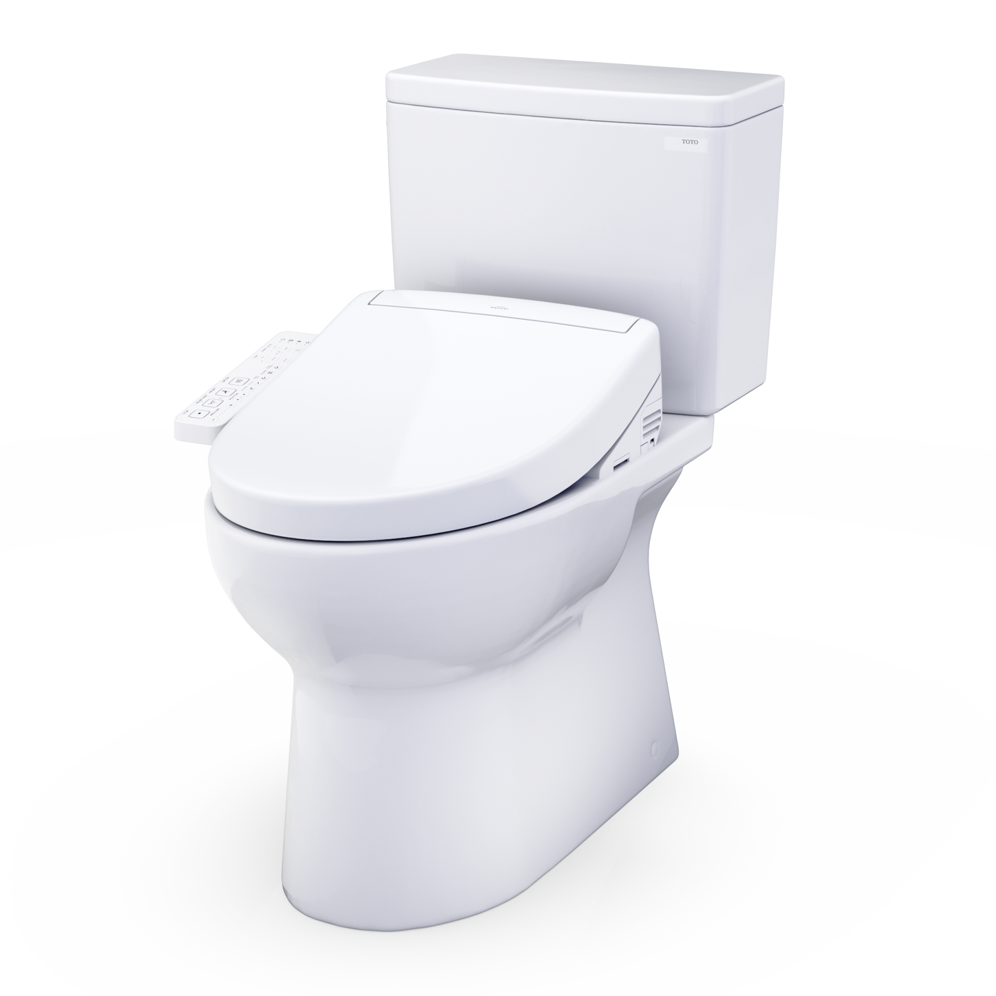 TOTO Glaston 1G WASHLET+ S2 Two-Piece Elongated 1.0 GPF Universal Height Toilet MW4723346CUFG#01