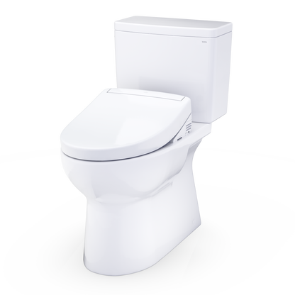 TOTO Glaston WASHLET+ S5 Two-Piece Elongated 1.28 GPF Universal Height Toilet MW4723446CEFG#01