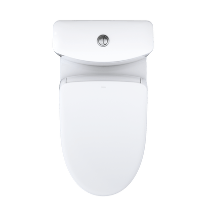 TOTO Aquia IV One-Piece Dual Flush 1.28 and 0.9 GPF Universal Height Toilet with S7 Bidet Seat MW6464726CEMFGNA#01