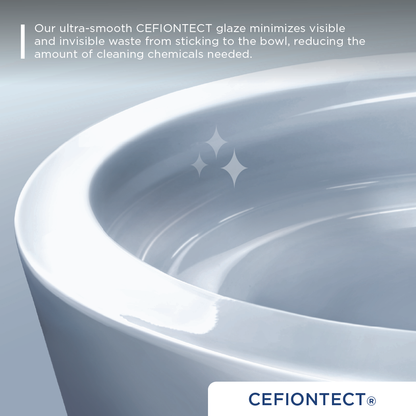 TOTO Ultramax One-Piece Round 1.28 GPF WASHLET+ Ready Universal Height Toilet with CEFIONTECT MS603113CEFG#12